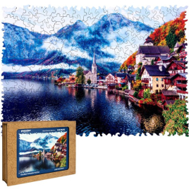 Drewniane puzzle - Jezioro Hallstatt