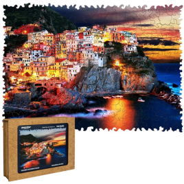 Drewniane puzzle - Manarola we Włoszech