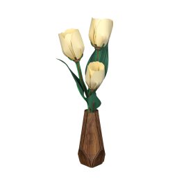 Drewniany model kwiat – Tulipany