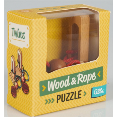 Wood &amp; Rope puzzle - Twins                    