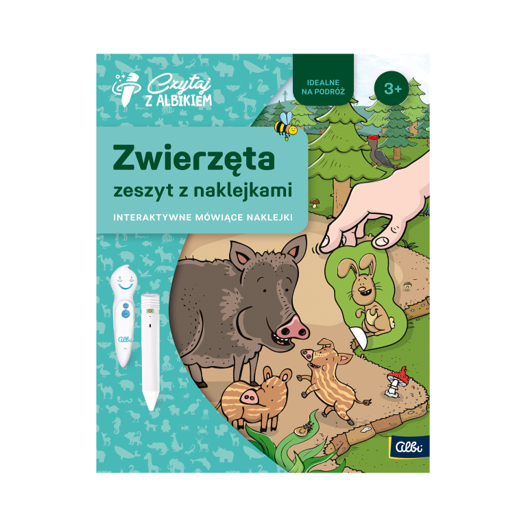                             Zeszyt z naklejkami: Zwierzęta  3+                        