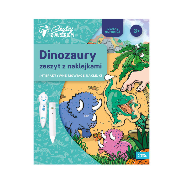                             Zeszyt z naklejkami: Dinozaury  3+                        