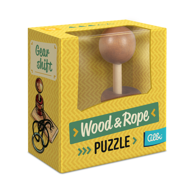 Wood &amp; Rope puzzle - Gear shift                    