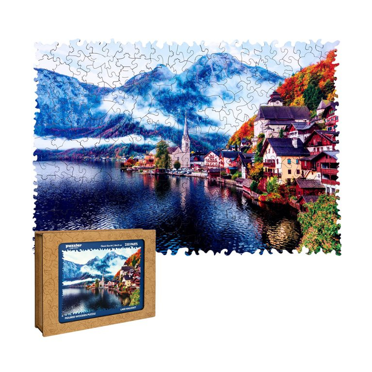 Drewniane puzzle - Jezioro Hallstatt                    