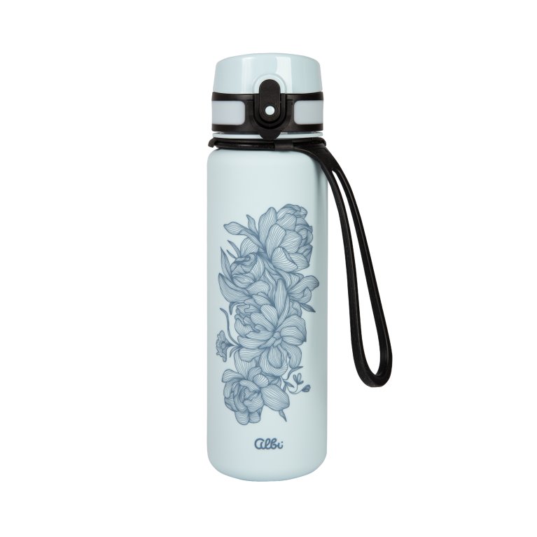 Láhev pastelová mintová_květiny_500 ml                    